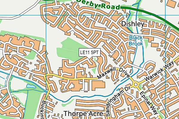 LE11 5PT map - OS VectorMap District (Ordnance Survey)