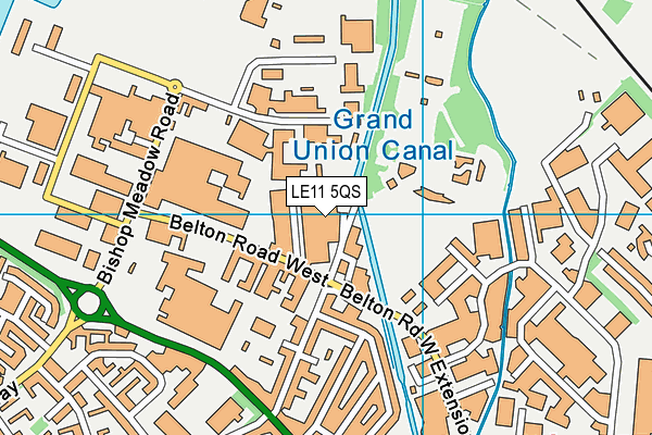 LE11 5QS map - OS VectorMap District (Ordnance Survey)