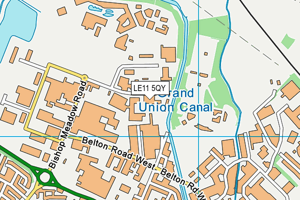 LE11 5QY map - OS VectorMap District (Ordnance Survey)
