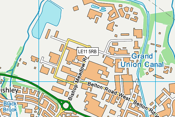 LE11 5RB map - OS VectorMap District (Ordnance Survey)