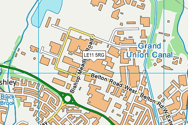 LE11 5RG map - OS VectorMap District (Ordnance Survey)