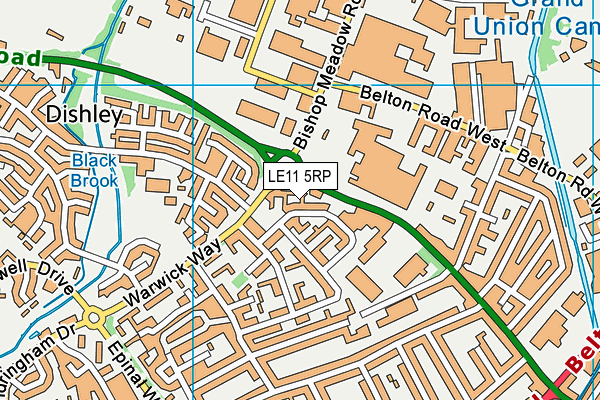 LE11 5RP map - OS VectorMap District (Ordnance Survey)