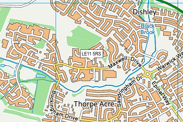 LE11 5RS map - OS VectorMap District (Ordnance Survey)