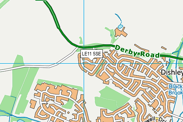 LE11 5SE map - OS VectorMap District (Ordnance Survey)