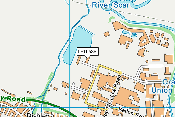 LE11 5SR map - OS VectorMap District (Ordnance Survey)