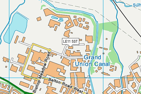LE11 5ST map - OS VectorMap District (Ordnance Survey)