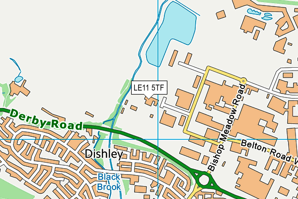 LE11 5TF map - OS VectorMap District (Ordnance Survey)