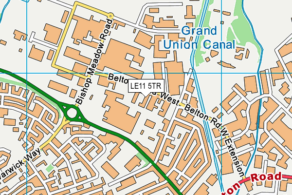 LE11 5TR map - OS VectorMap District (Ordnance Survey)