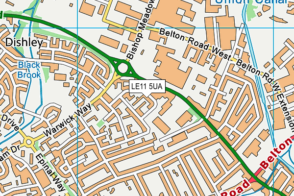 LE11 5UA map - OS VectorMap District (Ordnance Survey)