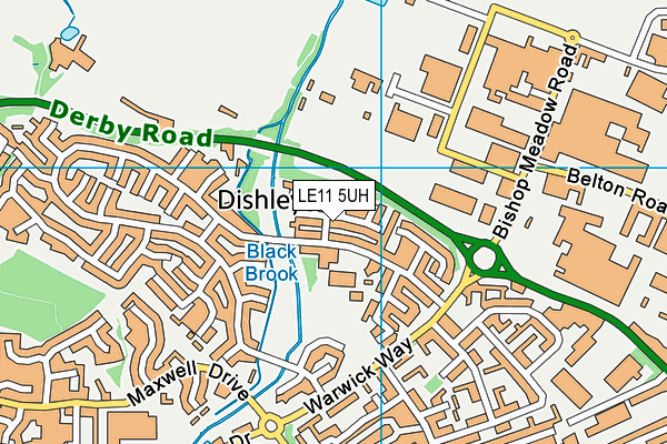 LE11 5UH map - OS VectorMap District (Ordnance Survey)