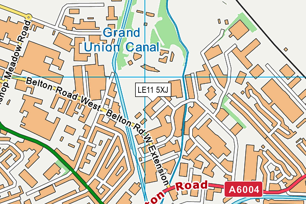 LE11 5XJ map - OS VectorMap District (Ordnance Survey)