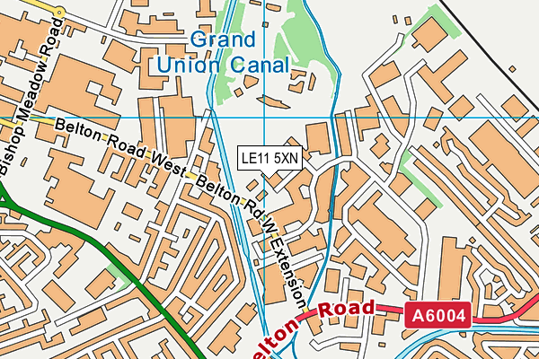 LE11 5XN map - OS VectorMap District (Ordnance Survey)