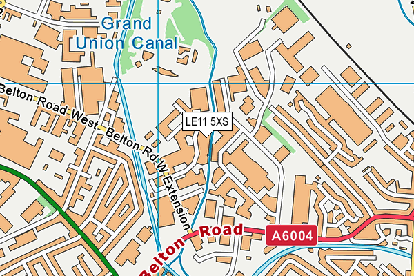 LE11 5XS map - OS VectorMap District (Ordnance Survey)