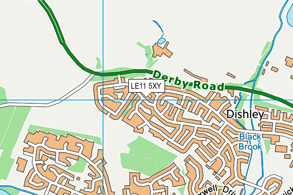 LE11 5XY map - OS VectorMap District (Ordnance Survey)
