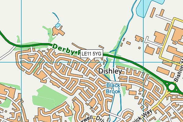 LE11 5YG map - OS VectorMap District (Ordnance Survey)