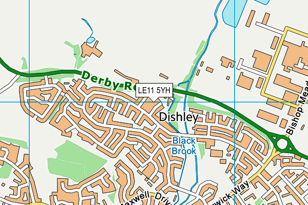 LE11 5YH map - OS VectorMap District (Ordnance Survey)