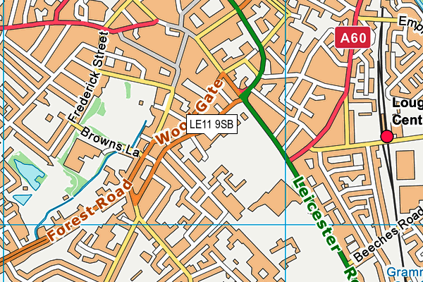 LE11 9SB map - OS VectorMap District (Ordnance Survey)