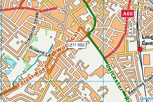 LE11 9SG map - OS VectorMap District (Ordnance Survey)