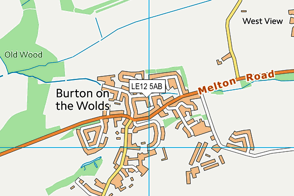 LE12 5AB map - OS VectorMap District (Ordnance Survey)