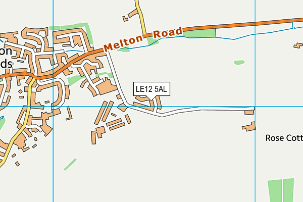 LE12 5AL map - OS VectorMap District (Ordnance Survey)