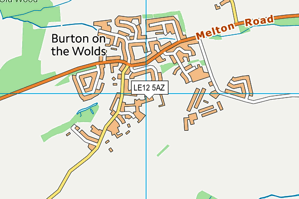 LE12 5AZ map - OS VectorMap District (Ordnance Survey)