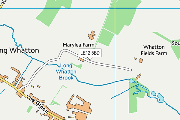 LE12 5BD map - OS VectorMap District (Ordnance Survey)