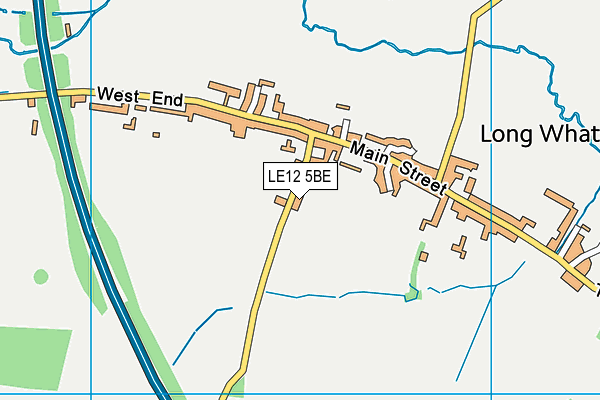 LE12 5BE map - OS VectorMap District (Ordnance Survey)