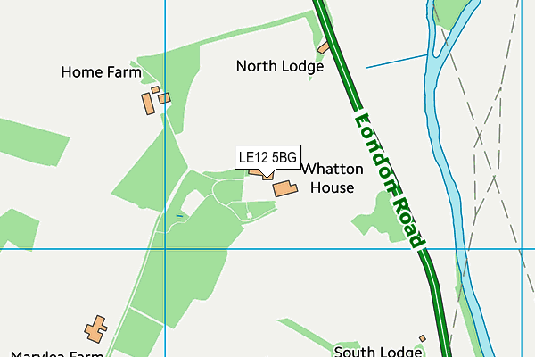 LE12 5BG map - OS VectorMap District (Ordnance Survey)