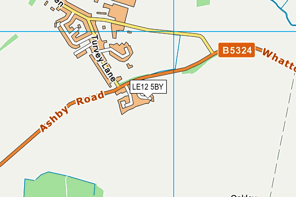 LE12 5BY map - OS VectorMap District (Ordnance Survey)