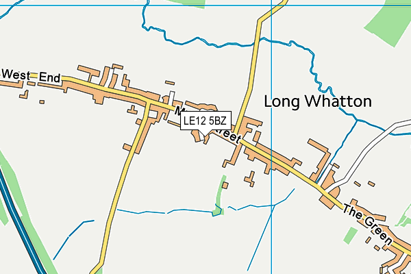 LE12 5BZ map - OS VectorMap District (Ordnance Survey)