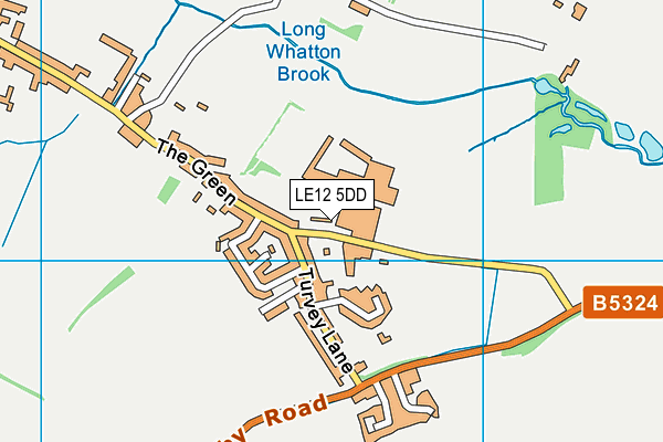 LE12 5DD map - OS VectorMap District (Ordnance Survey)