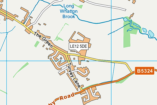 LE12 5DE map - OS VectorMap District (Ordnance Survey)