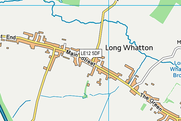 Long Whatton Cricket Club map (LE12 5DF) - OS VectorMap District (Ordnance Survey)