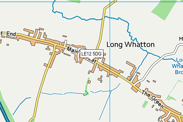 LE12 5DG map - OS VectorMap District (Ordnance Survey)