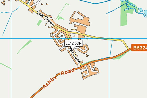 LE12 5DN map - OS VectorMap District (Ordnance Survey)