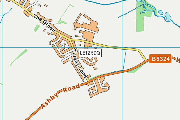 LE12 5DQ map - OS VectorMap District (Ordnance Survey)