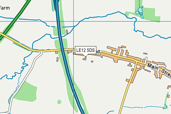 LE12 5DS map - OS VectorMap District (Ordnance Survey)