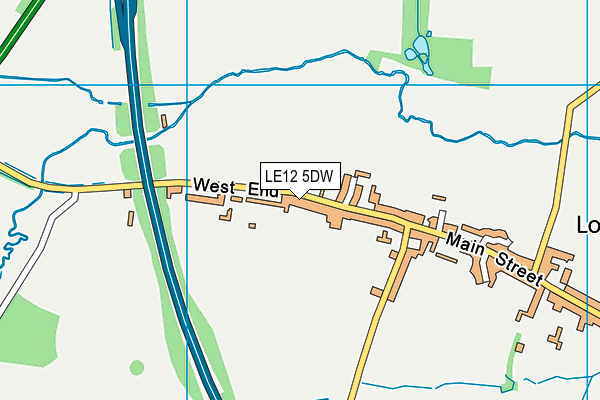 LE12 5DW map - OS VectorMap District (Ordnance Survey)