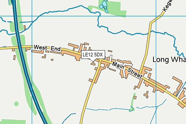 LE12 5DX map - OS VectorMap District (Ordnance Survey)