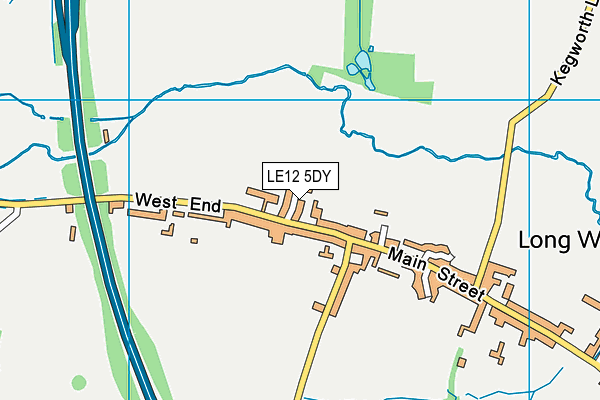 LE12 5DY map - OS VectorMap District (Ordnance Survey)