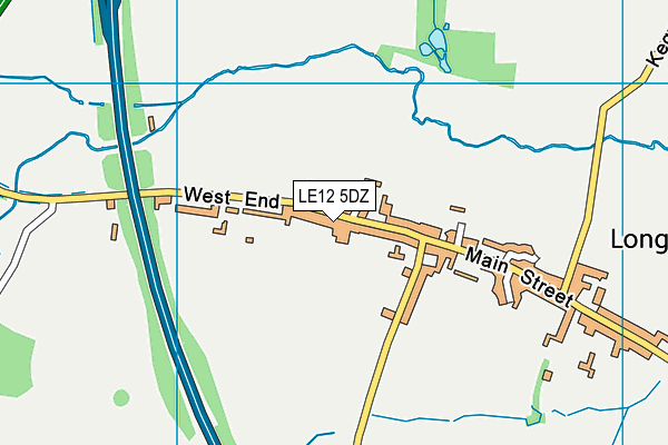 LE12 5DZ map - OS VectorMap District (Ordnance Survey)