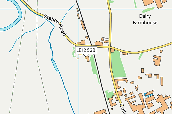 LE12 5GB map - OS VectorMap District (Ordnance Survey)