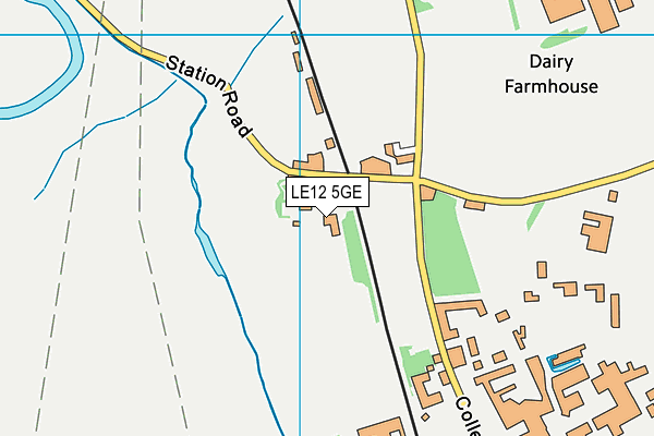 LE12 5GE map - OS VectorMap District (Ordnance Survey)