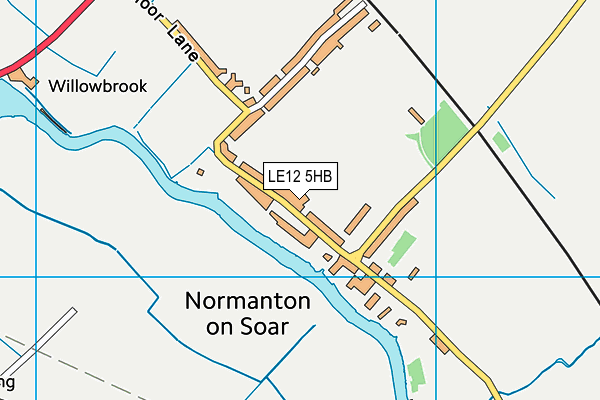 Normanton-on-soar Primary School map (LE12 5HB) - OS VectorMap District (Ordnance Survey)
