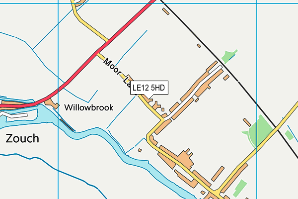 Kegworth Imps Jfc (Moor Lane) map (LE12 5HD) - OS VectorMap District (Ordnance Survey)