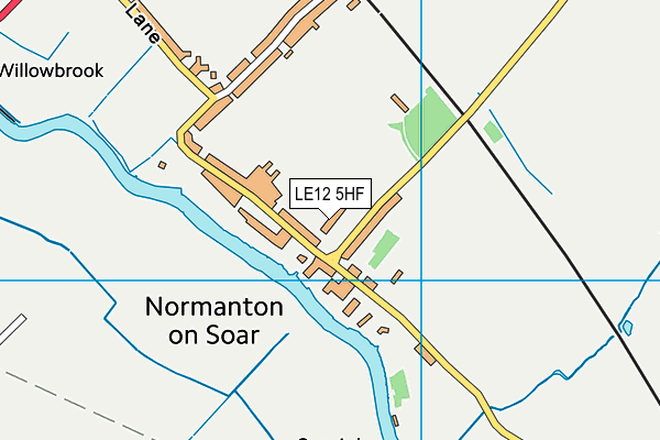 LE12 5HF map - OS VectorMap District (Ordnance Survey)