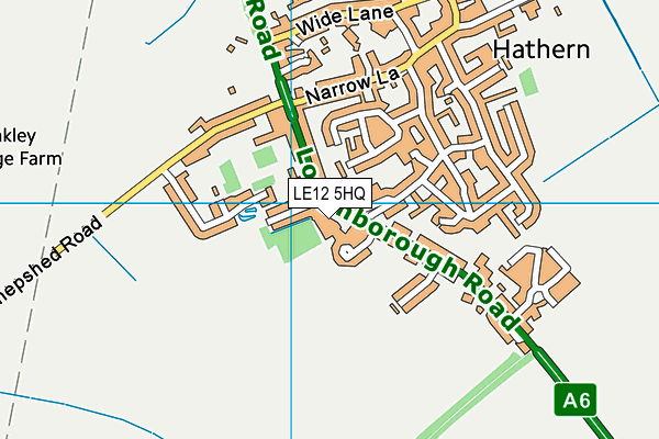 LE12 5HQ map - OS VectorMap District (Ordnance Survey)