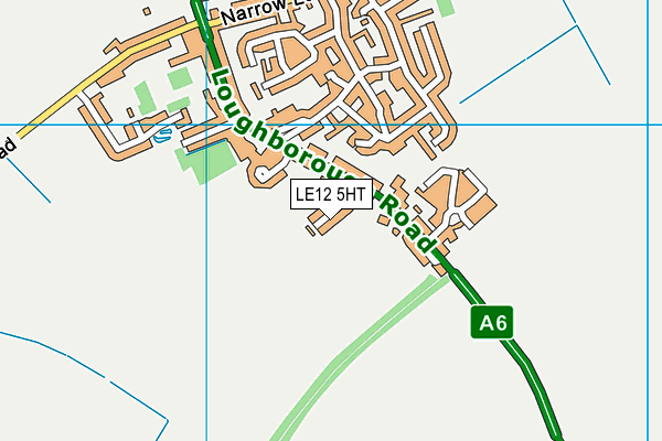 LE12 5HT map - OS VectorMap District (Ordnance Survey)