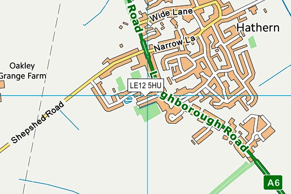 LE12 5HU map - OS VectorMap District (Ordnance Survey)