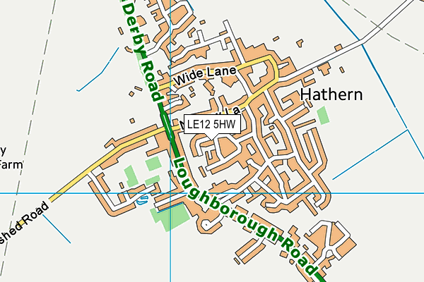 LE12 5HW map - OS VectorMap District (Ordnance Survey)